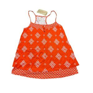 Red Camel Racerback Tank Top Layered Red Bandanna Size XS NWT